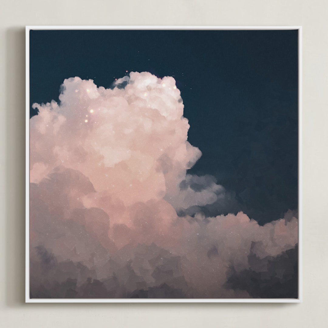 "Stratosphere No. 1" - Art Print in Midnight by Corinne Melanie - Framed Canvas
