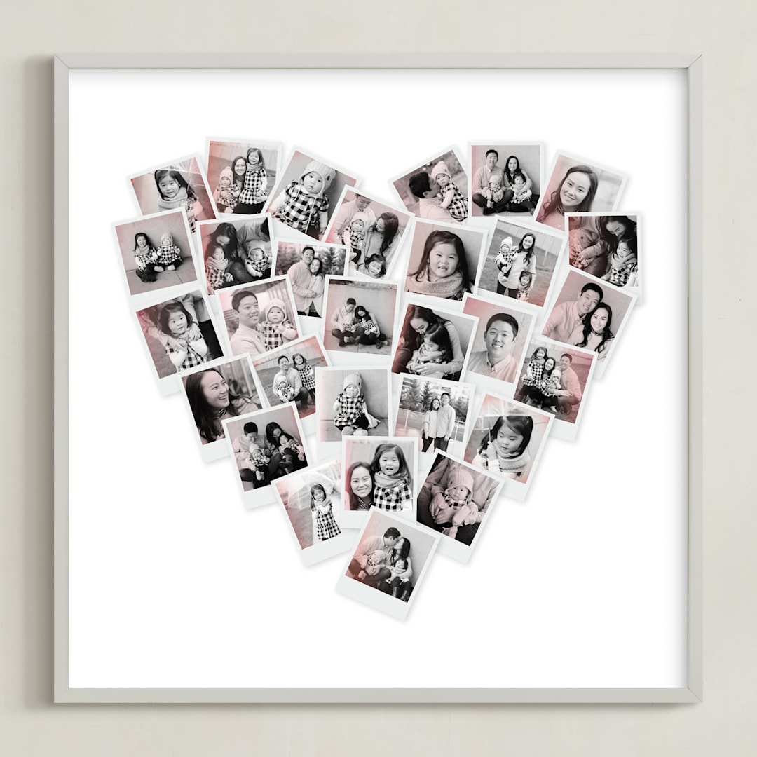 "Filter Heart Snapshot Mix® Photo Art" - Framed Photo in Blush by Minted - Framed