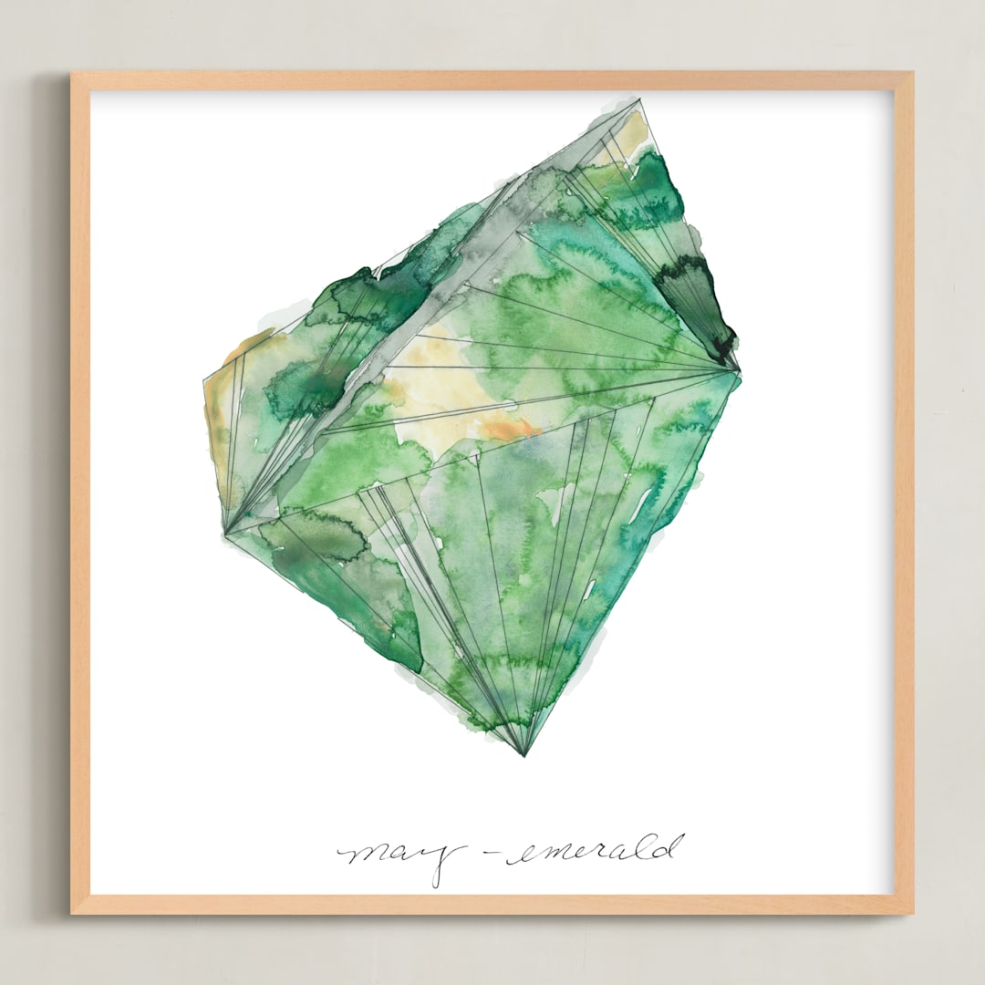 "May - Emerald" - Art Print in Emerald by Naomi Ernest - Framed