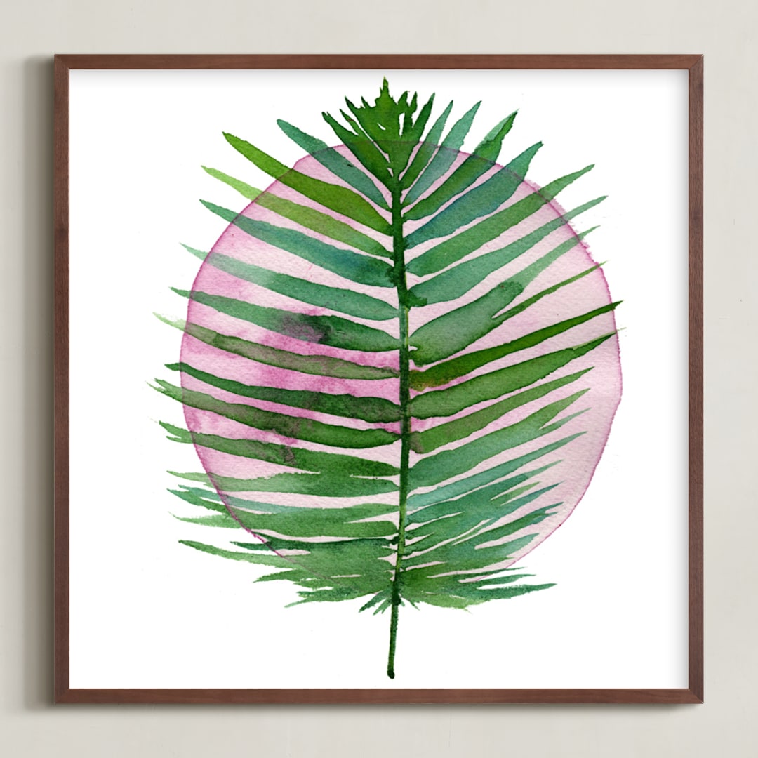 "spotlight - sago palm" - Art Print in palm frond by Kiana Lee - Framed