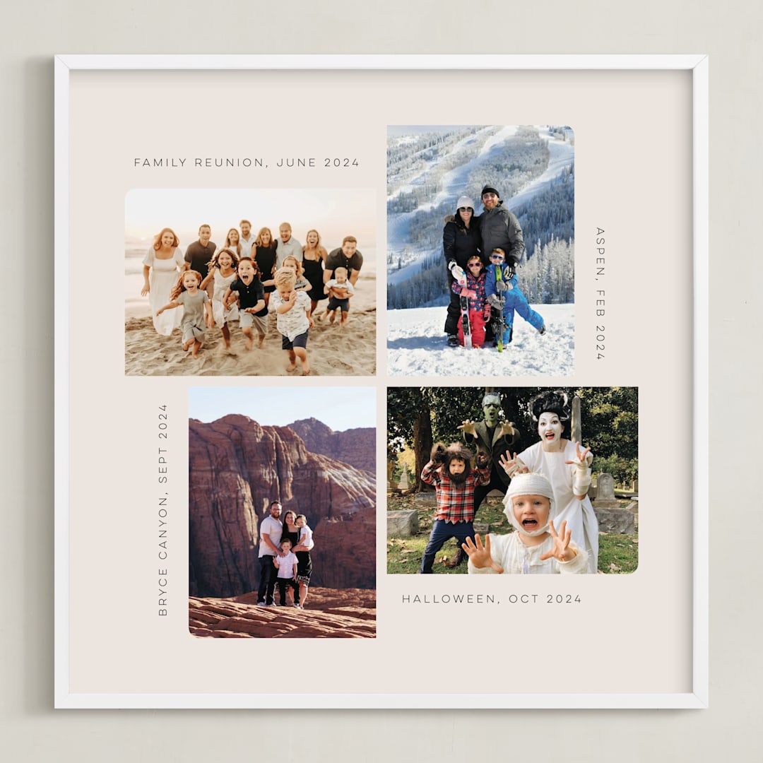 "Four Photo: Square Framed Photo" - Framed Photo in Cream by Mary Kay Garttmeier - Framed