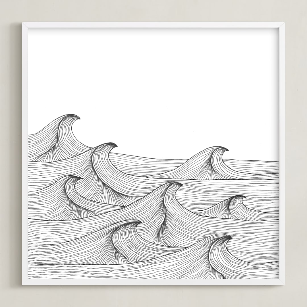 "drift" - Art Print in white by Naomi Ernest - Framed