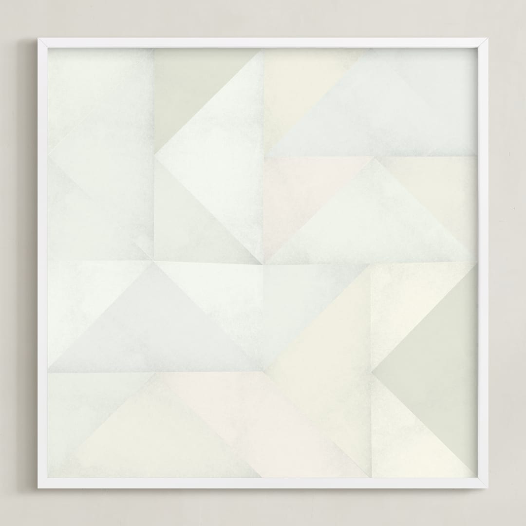"quilt block 01" - Art Print in Green Spring by Leanne Friedberg - Framed