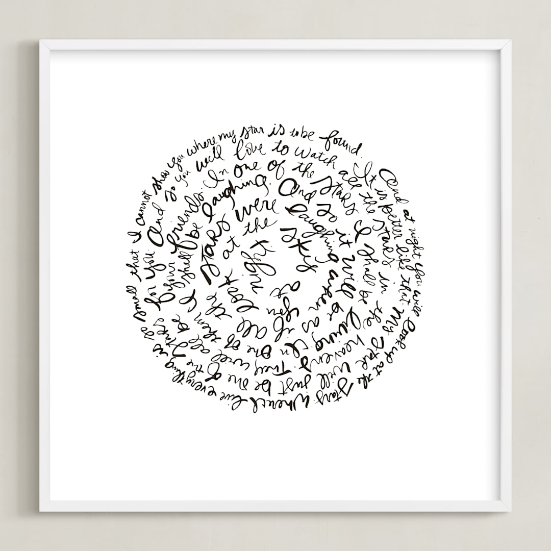 "Little Prince" - Art Print in Black by Dean Street - Framed