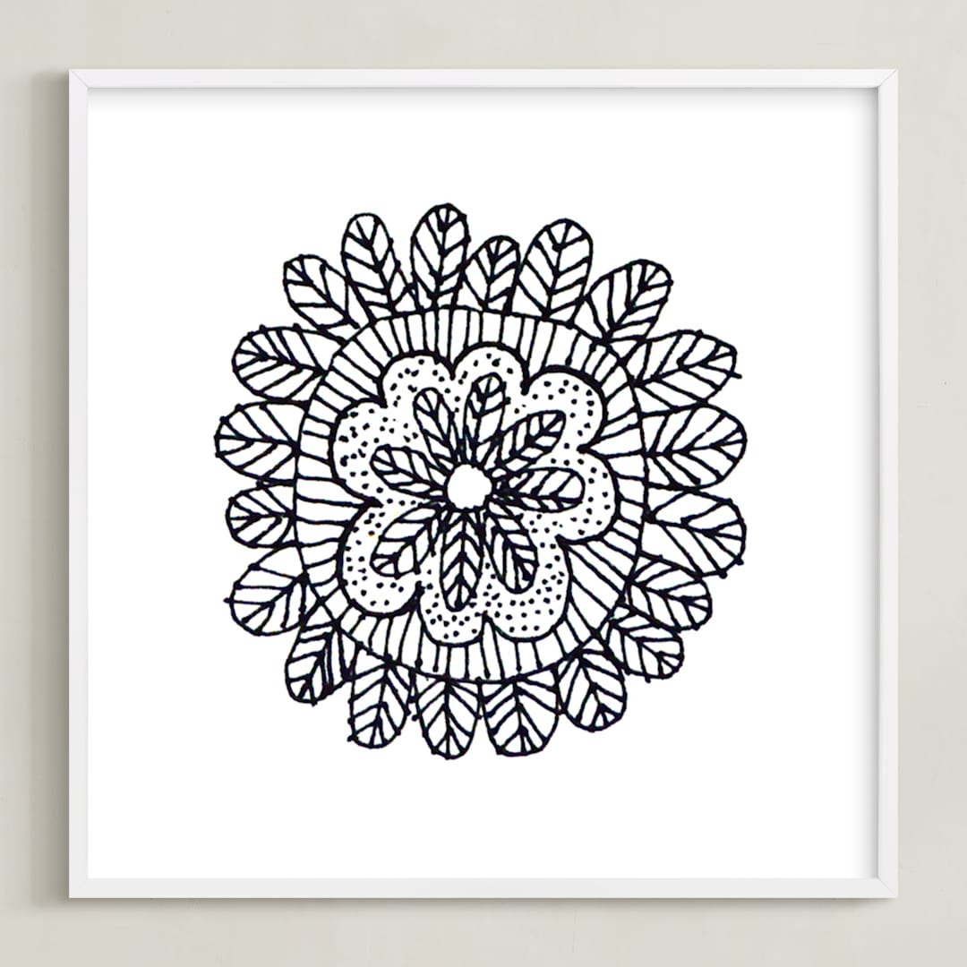 "irregular leaves4" - Art Print in white by Ramoncita - Framed