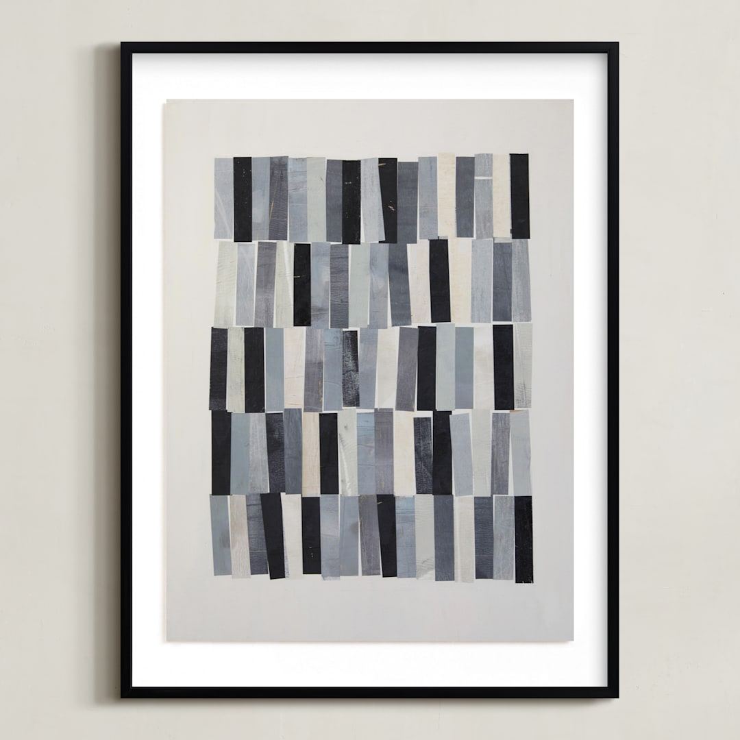 "tonality III" - Art Print in Slate by Sara Hicks Malone - Framed