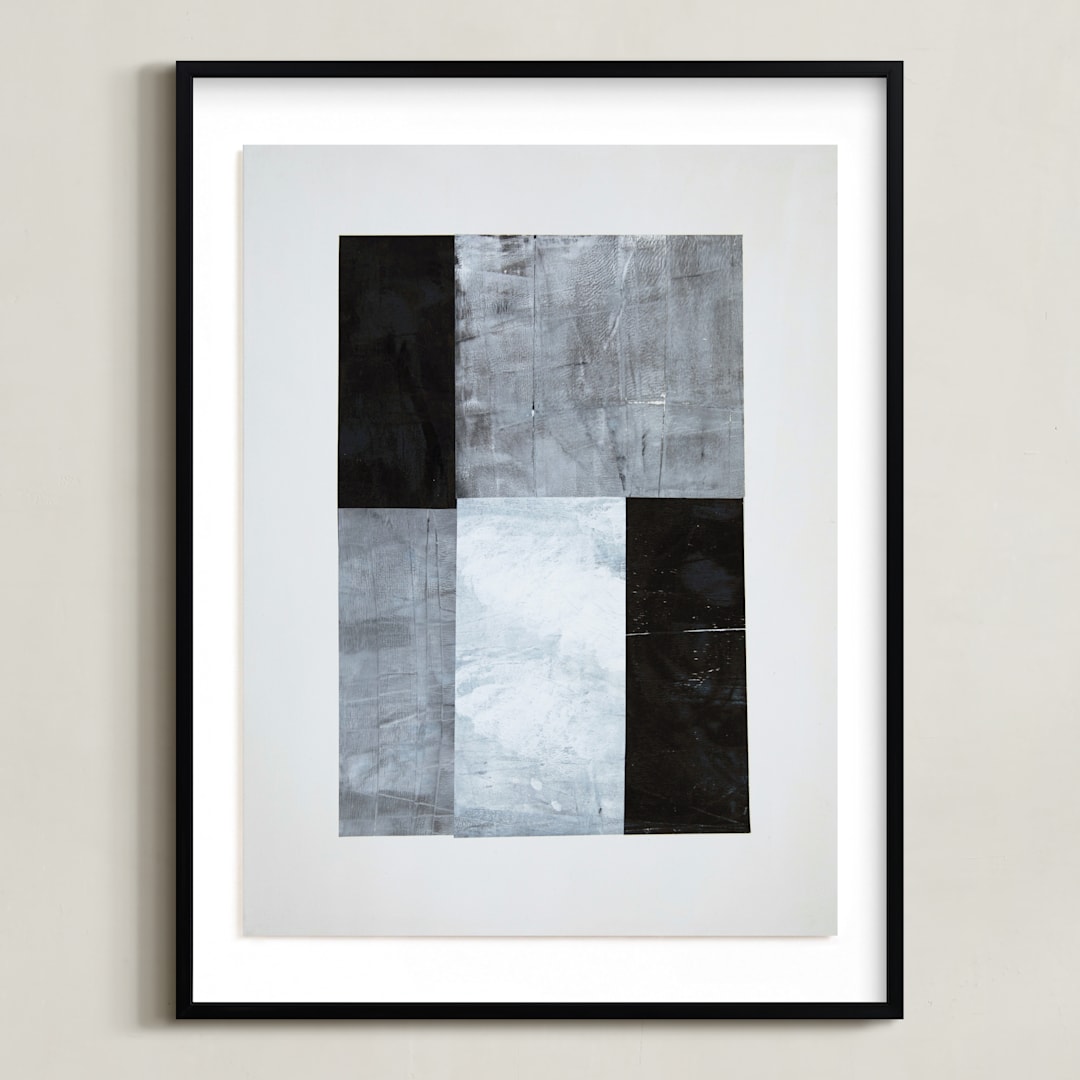 "tonality IV" - Art Print in Slate by Sara Hicks Malone - Framed