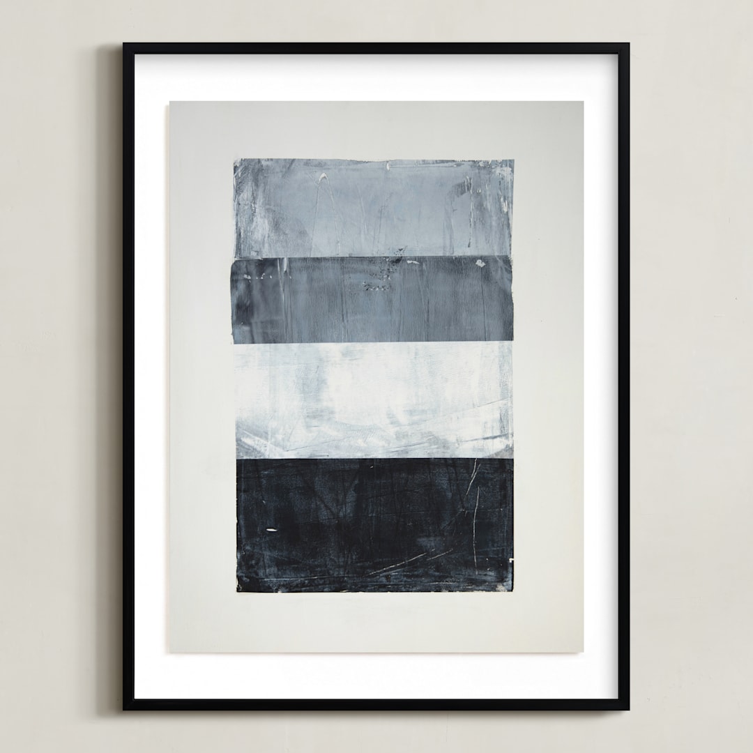 "tonality II" - Art Print in Slate by Sara Hicks Malone - Framed