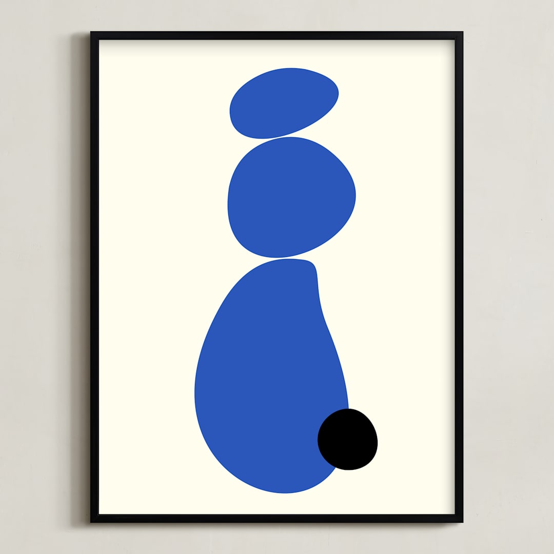 "Persevere" - Art Print in Lapis Lazuli by Beth Vassalo - Framed