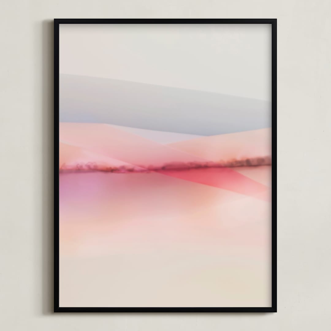 "Sailors Delight" - Art Print in Pink Skies by Karen Kardatzke - Framed