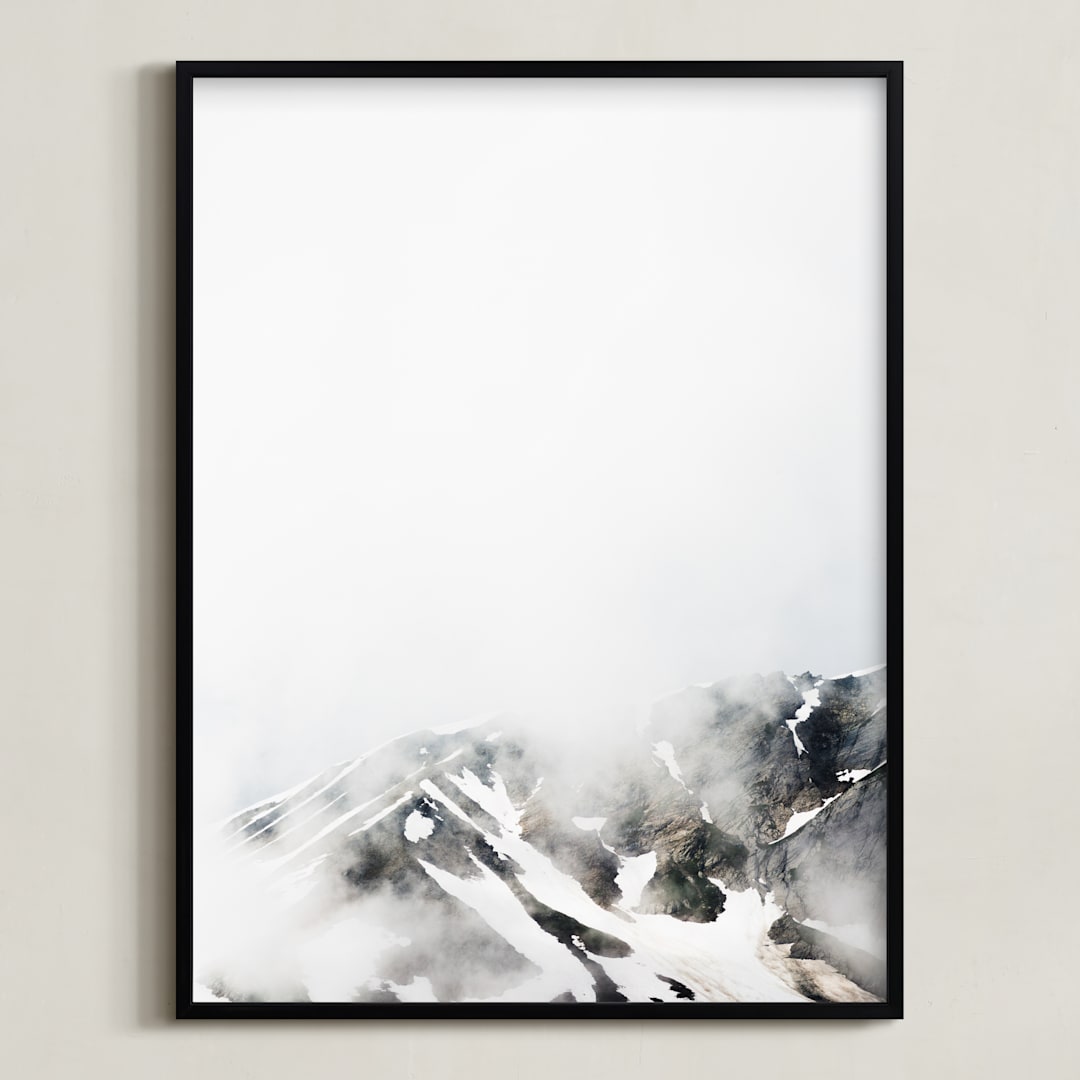 "Shroud" - Art Print in Fog by Heather Deffense - Framed