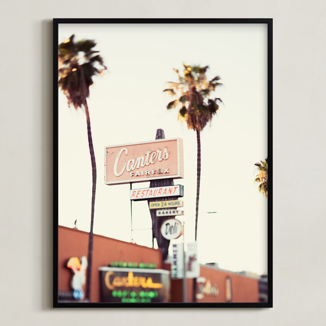 "Canter's" - Art Print in Sunset Blvd by Vera Mladenovic - Framed