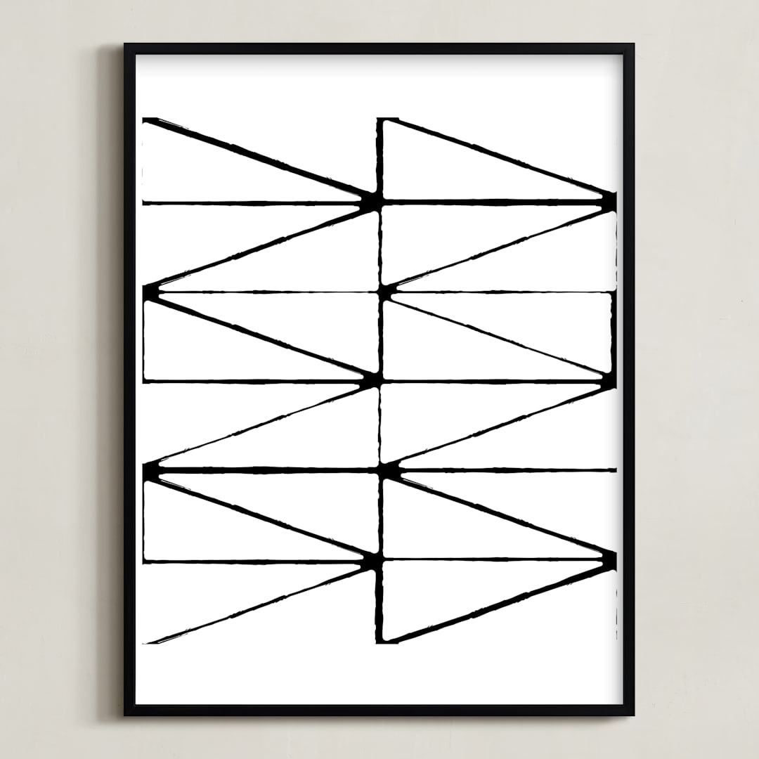 "visionary 2" - Art Print in deep black by trbdesign - Framed
