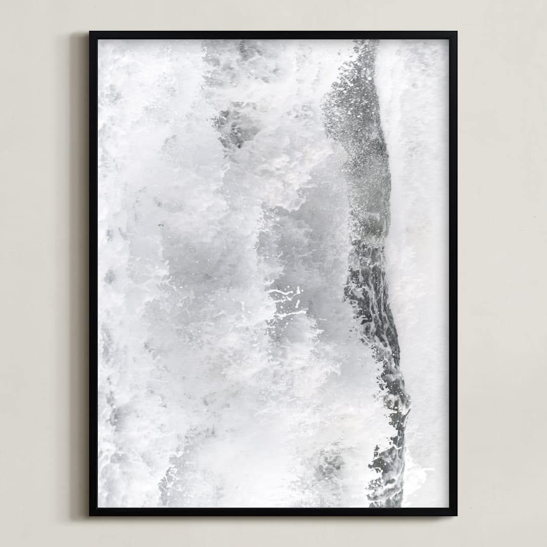 "Rush II" - Art Print in monochrome by Kamala Nahas - Framed