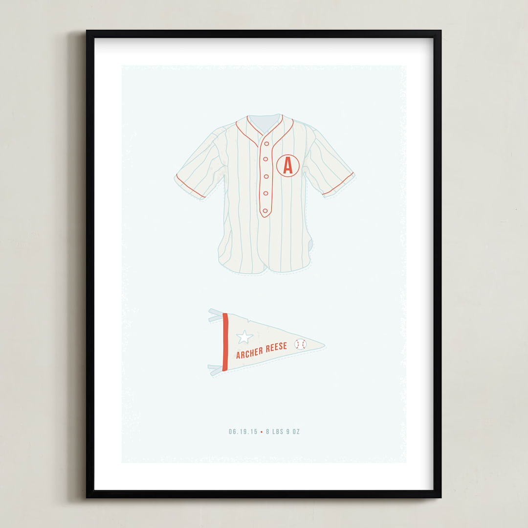 "Pastime" - Personalized Art Print in Sky by Tyler Tea - Framed