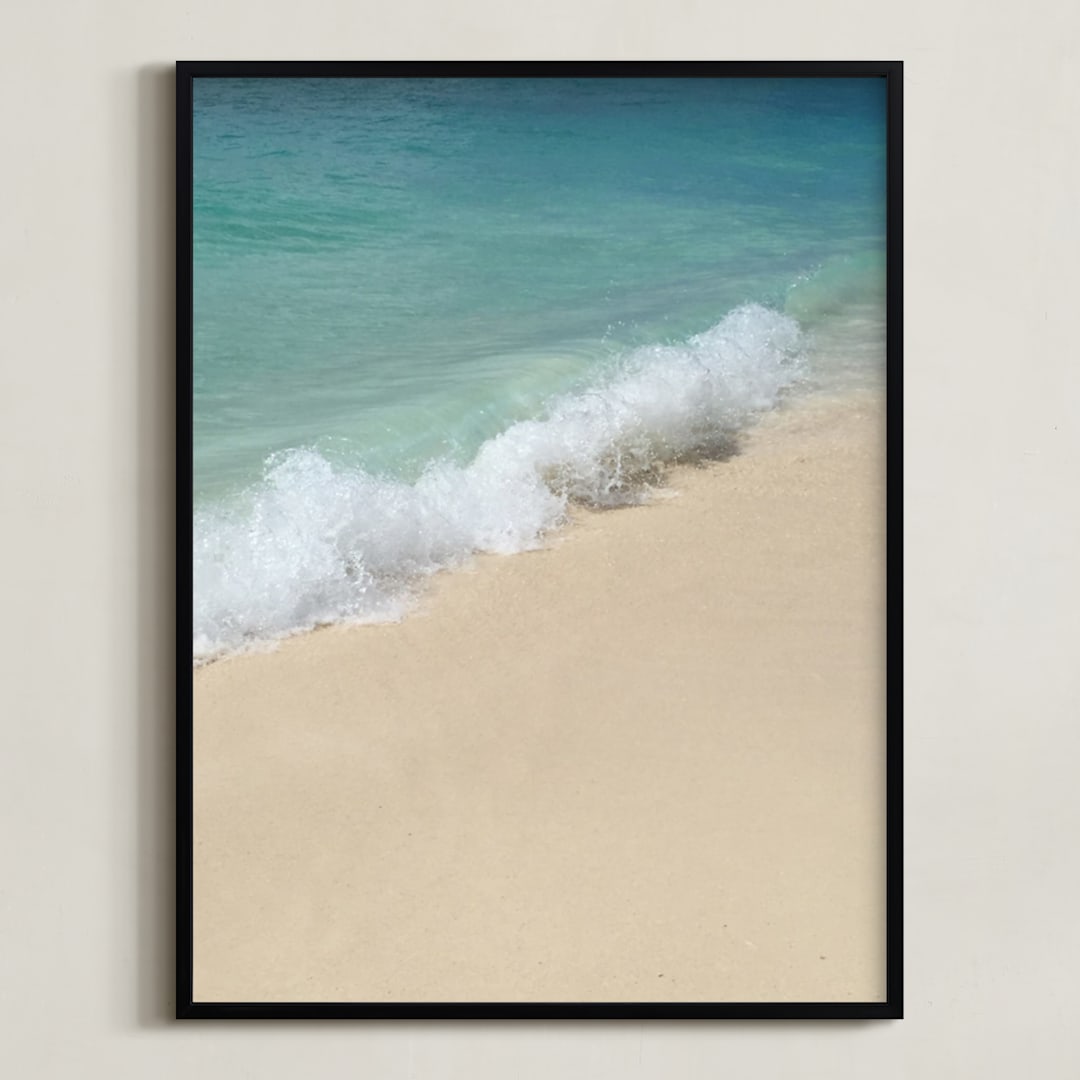 "Splash of Turquoise" - Art Print in Turquoise Blue by Carole Crohan - CaroleeXpressions - Framed