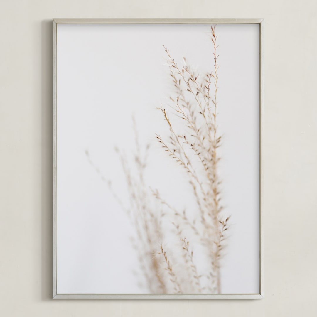 "ghosted neutrals 3" - Art Print in smoke by Baumbirdy - Framed
