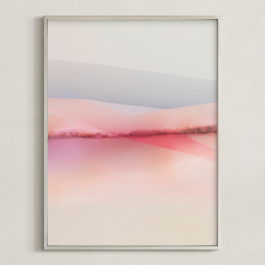"Sailors Delight" - Art Print in Pink Skies by Karen Kardatzke - Framed