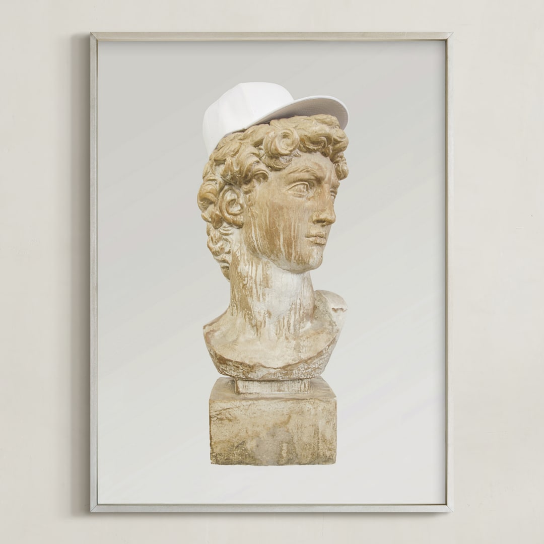 "Classic Cool" - Art Print in Stone by Kelsey Mucci - Framed