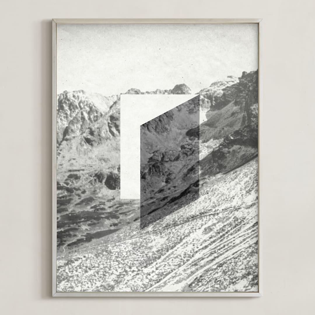 "Mountain View" - Art Print in rock by Sumak Studio - Framed