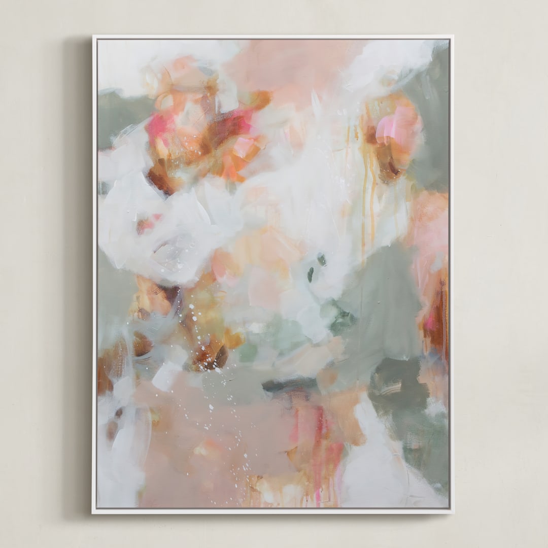 "Lizavetta Blush II" - Art Print in Blush by Marissa DeCinque - Framed Canvas