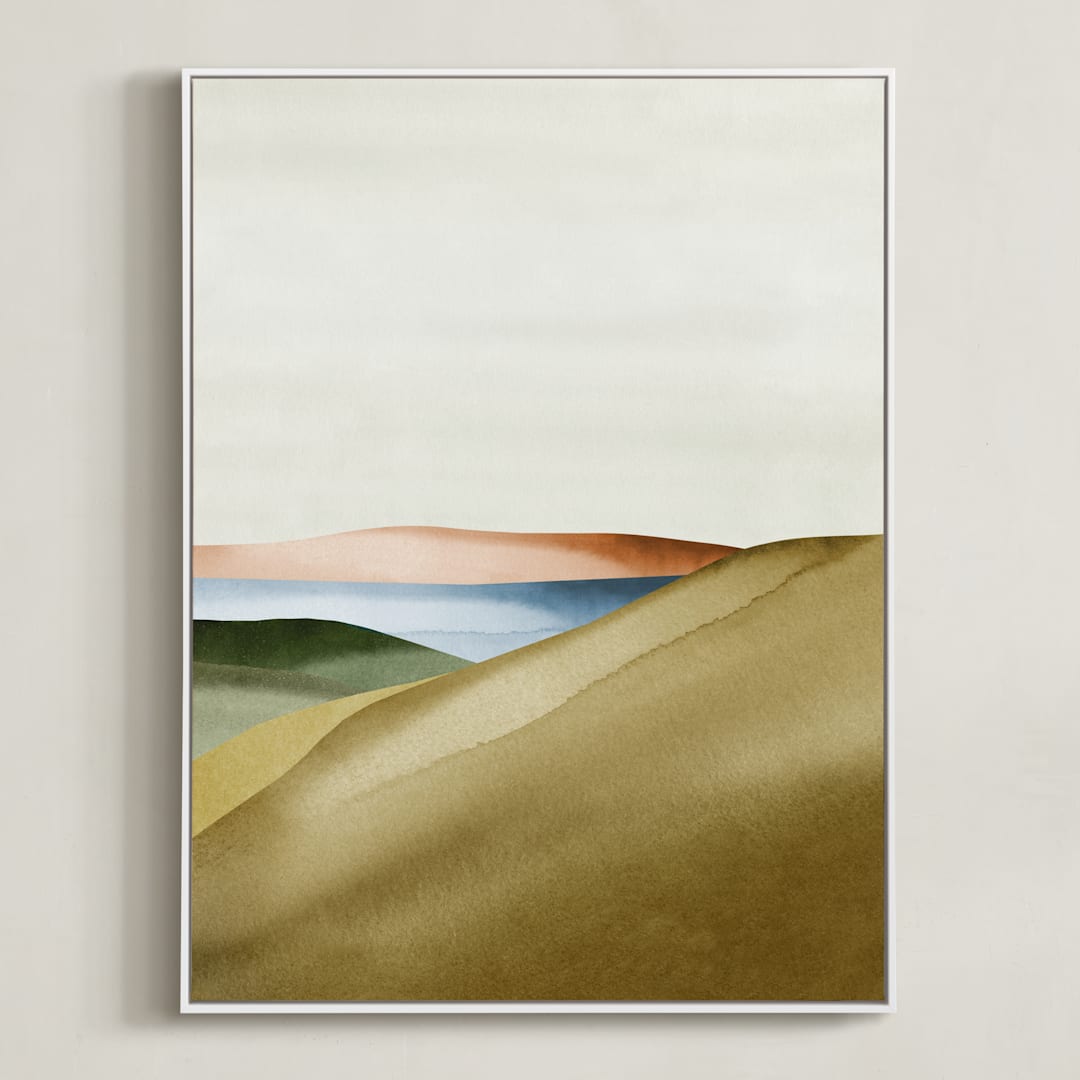 "Dunes No.1" - Art Print in Earthy by Little Valley Studio - Framed Canvas