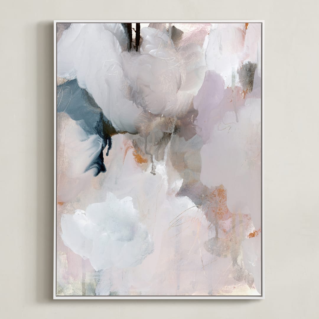 "be loved I" - Art Print in Lavender by Lindsay Megahed - Framed Canvas