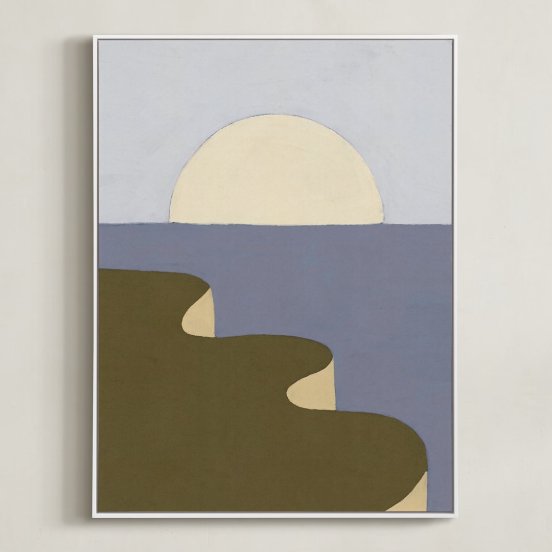 "New Day" - Art Print in Lavender Purple by Alisa Galitsyna - Framed Canvas