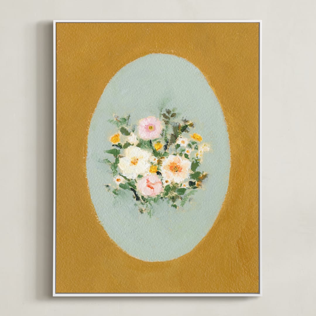 "Vignette II" - Art Print in Butterscotch by Brittany Smith - Framed Canvas