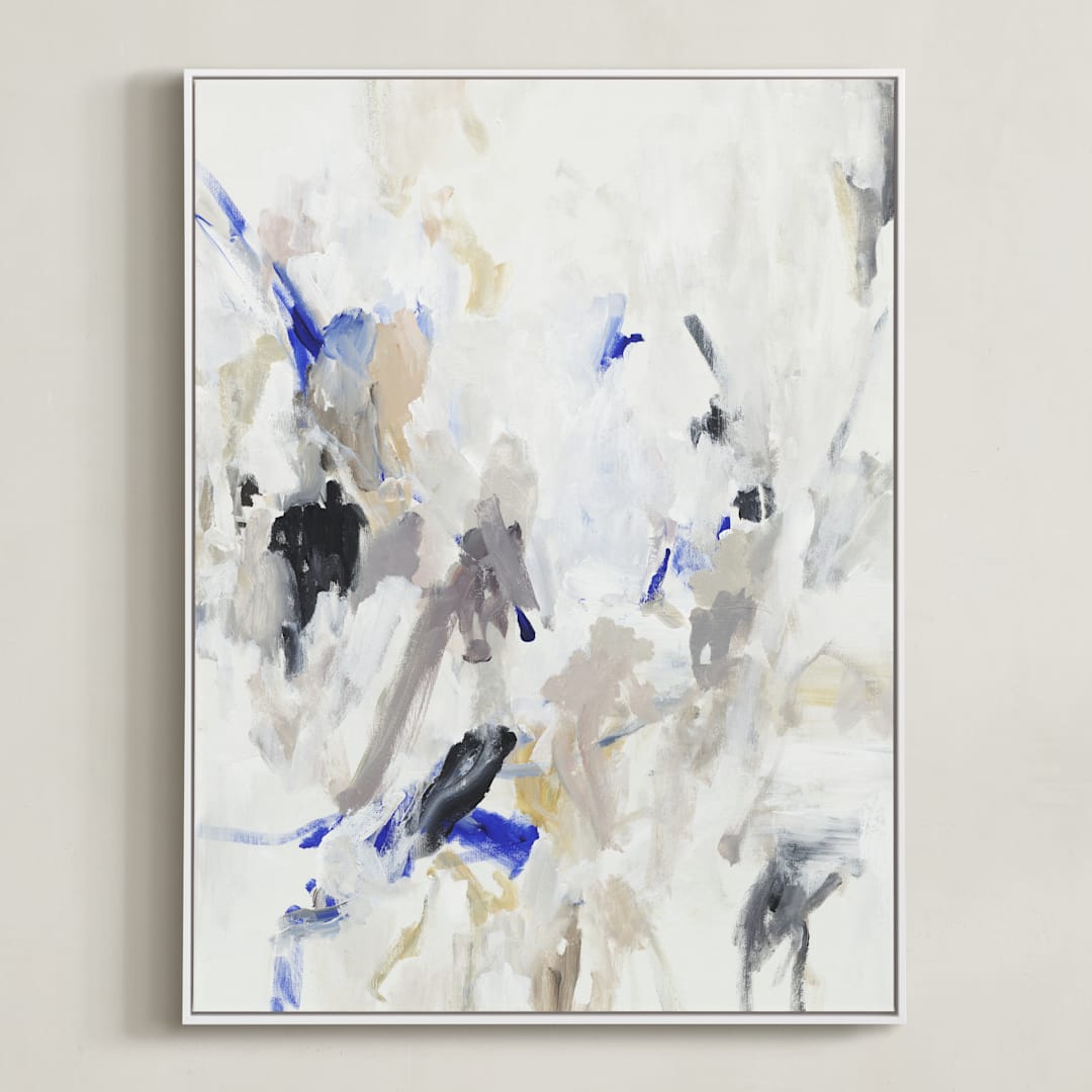 "In France II" - Art Print in creme by Svitlana Martynjuk - Framed Canvas