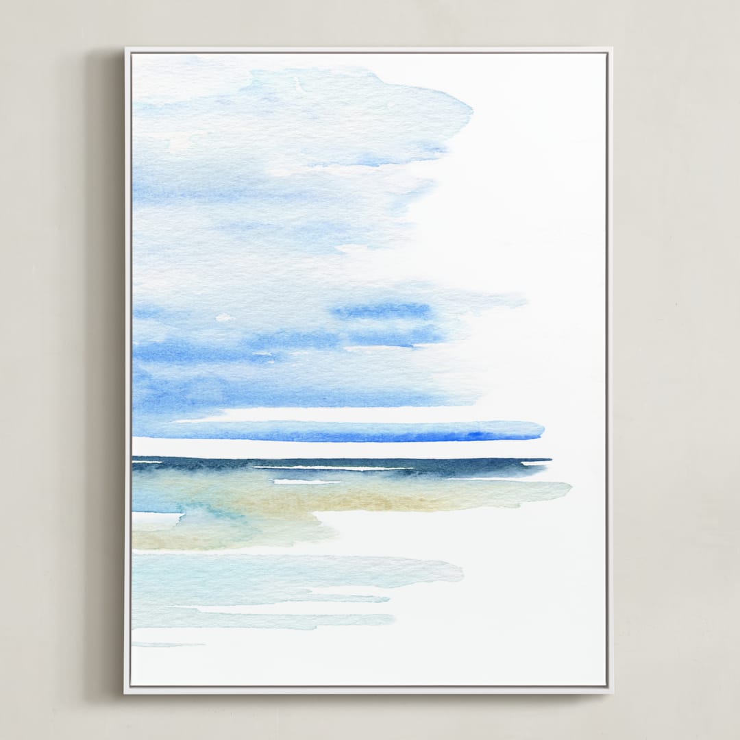 "Muse Triptych (right)" - Art Print in sea by Roberta Hoiness Art - Framed Canvas