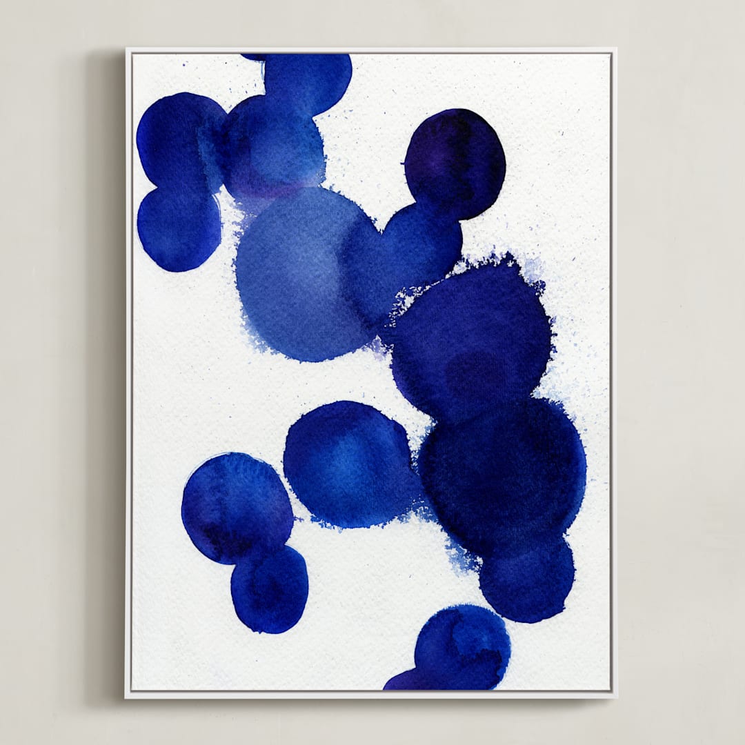 "Lula" - Art Print in Royal Blue by Parima Studio - Framed Canvas
