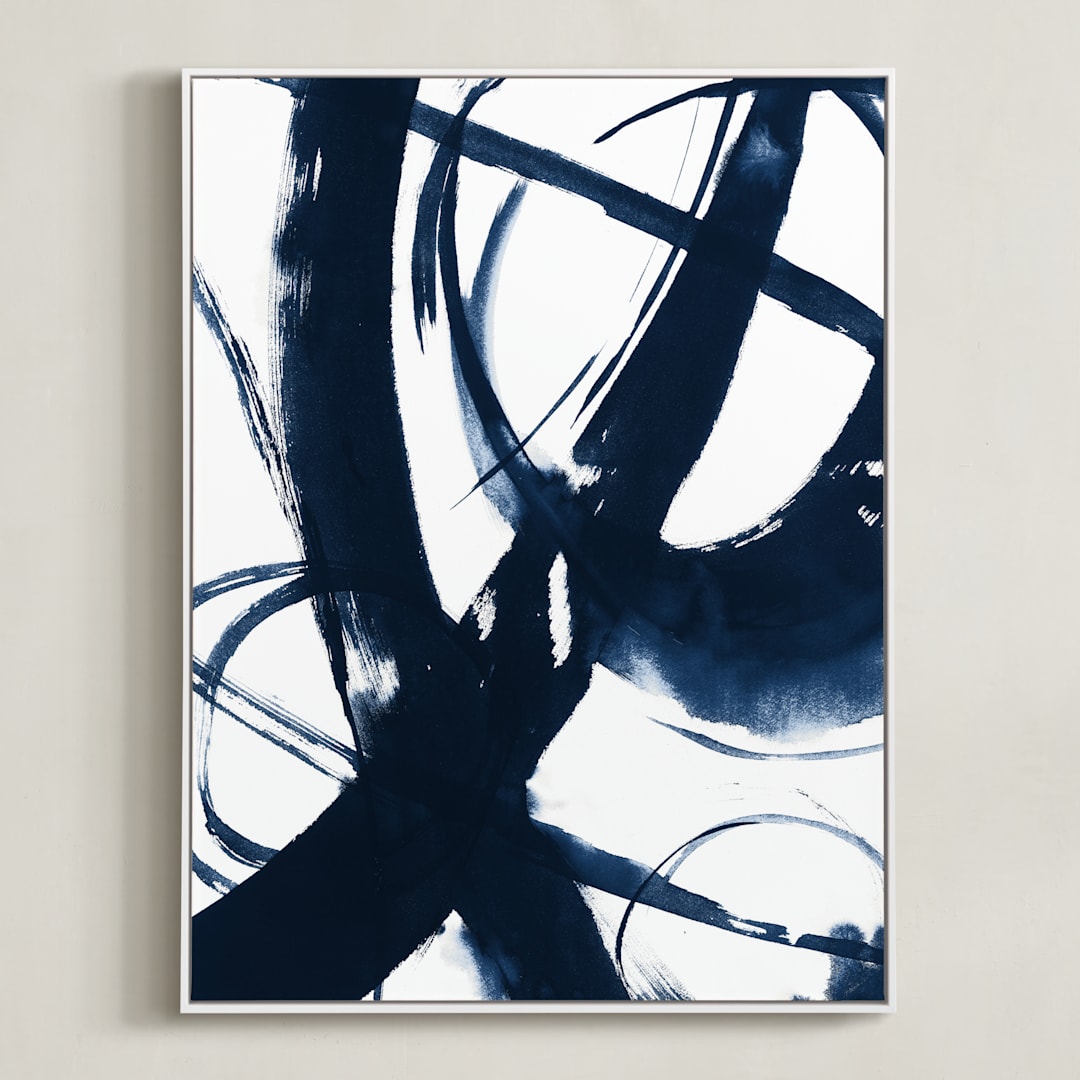 "Quietly Alive" - Art Print in Night by Roann Mathias - Framed Canvas