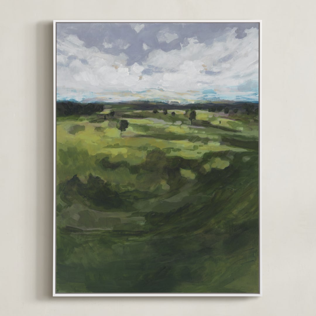 "Tomah" - Art Print in Green Hills by Lorent and Leif - Framed Canvas