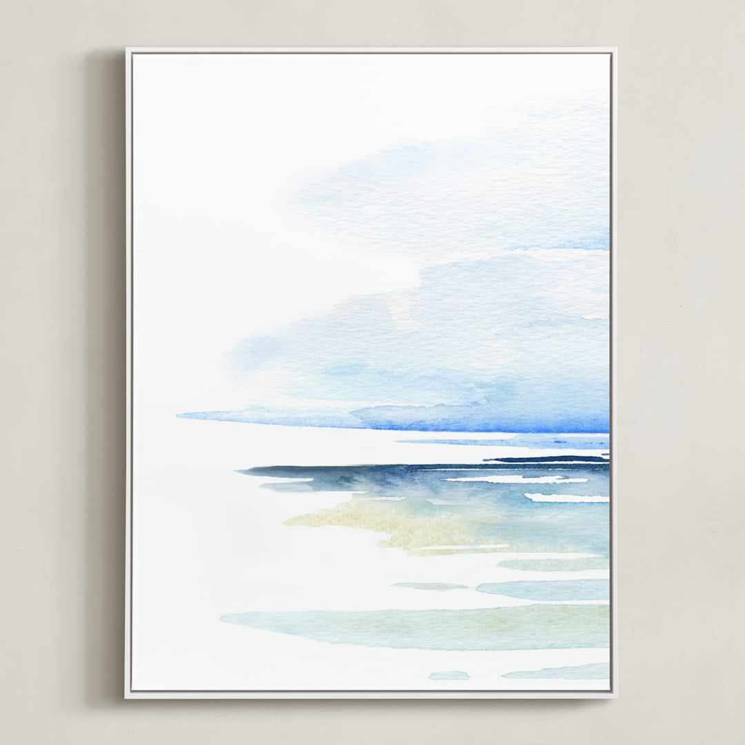 "Muse Triptych (left)" - Art Print in sea by Roberta Hoiness Art - Framed Canvas