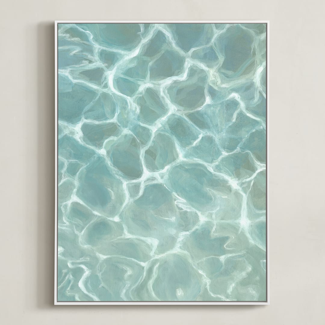 "Poolside" - Art Print in Poolside by Laura Browning - Framed Canvas