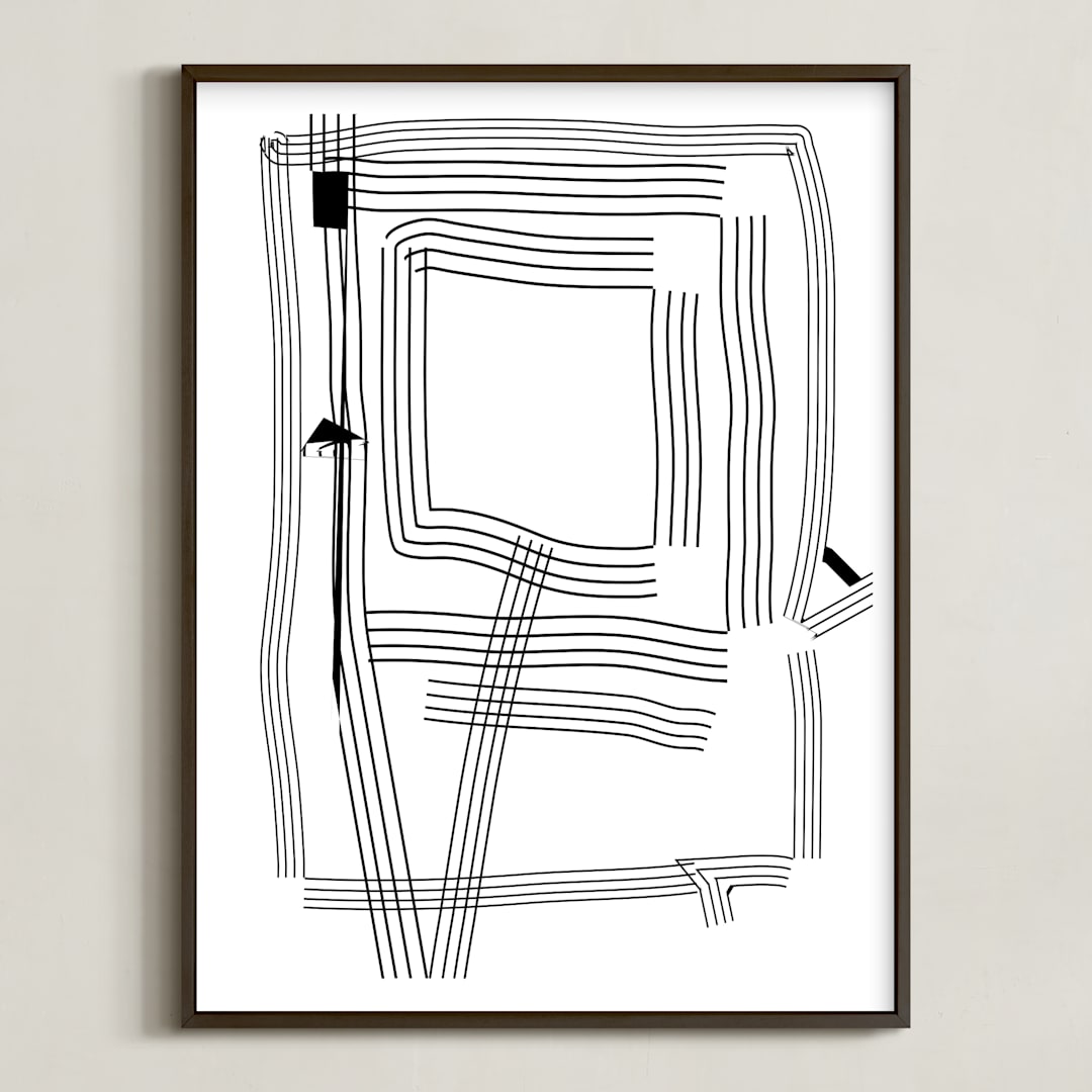 "Path of Life" - Art Print in Blackest Ink by Kisco Print Shop - Framed