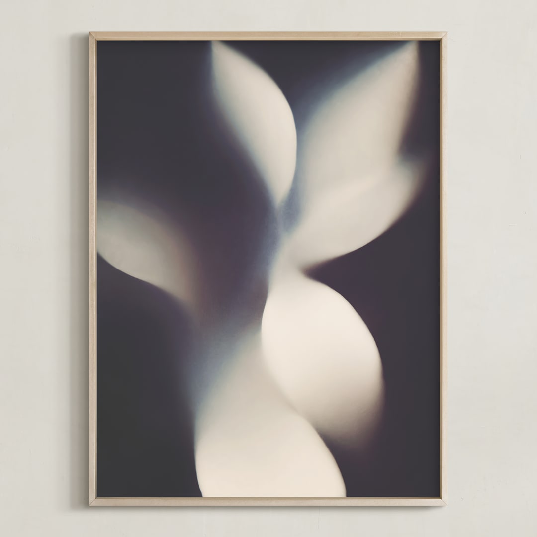 "Into the light " - Art Print in Light by Karen Kardatzke - Framed