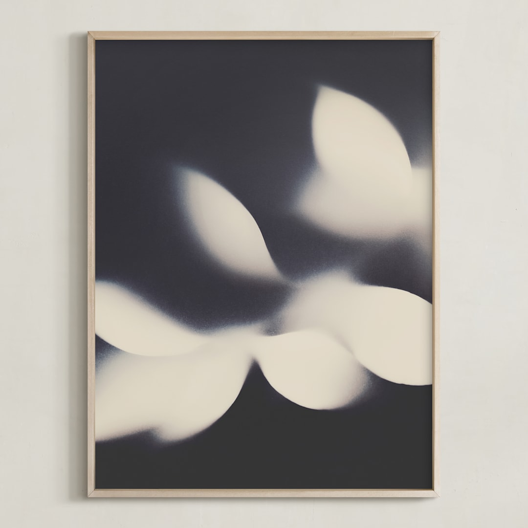 "Emerging" - Art Print in Light by Karen Kardatzke - Framed