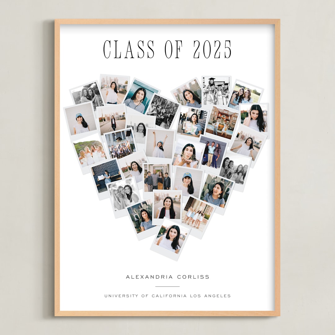 "Heart Snapshot for Grads: Framed Photo" - Framed Photo in White by Minted - Framed