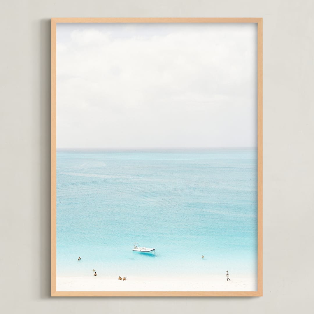 "Island Time 2" - Art Print in Sea by Lindsay Madden - Framed