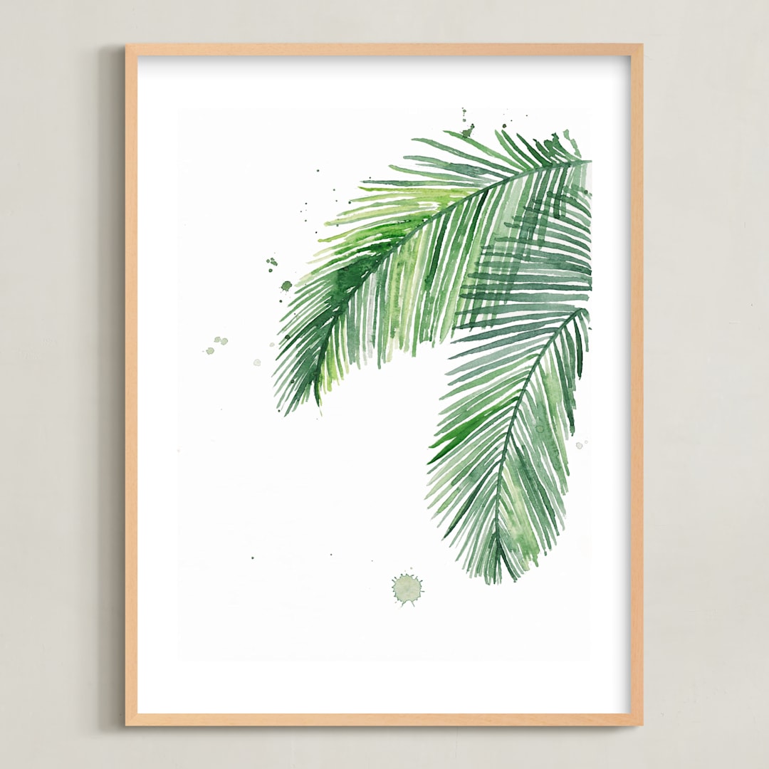 "Summer Palms" - Art Print in Palm Tree by Kelsey McNatt - Framed
