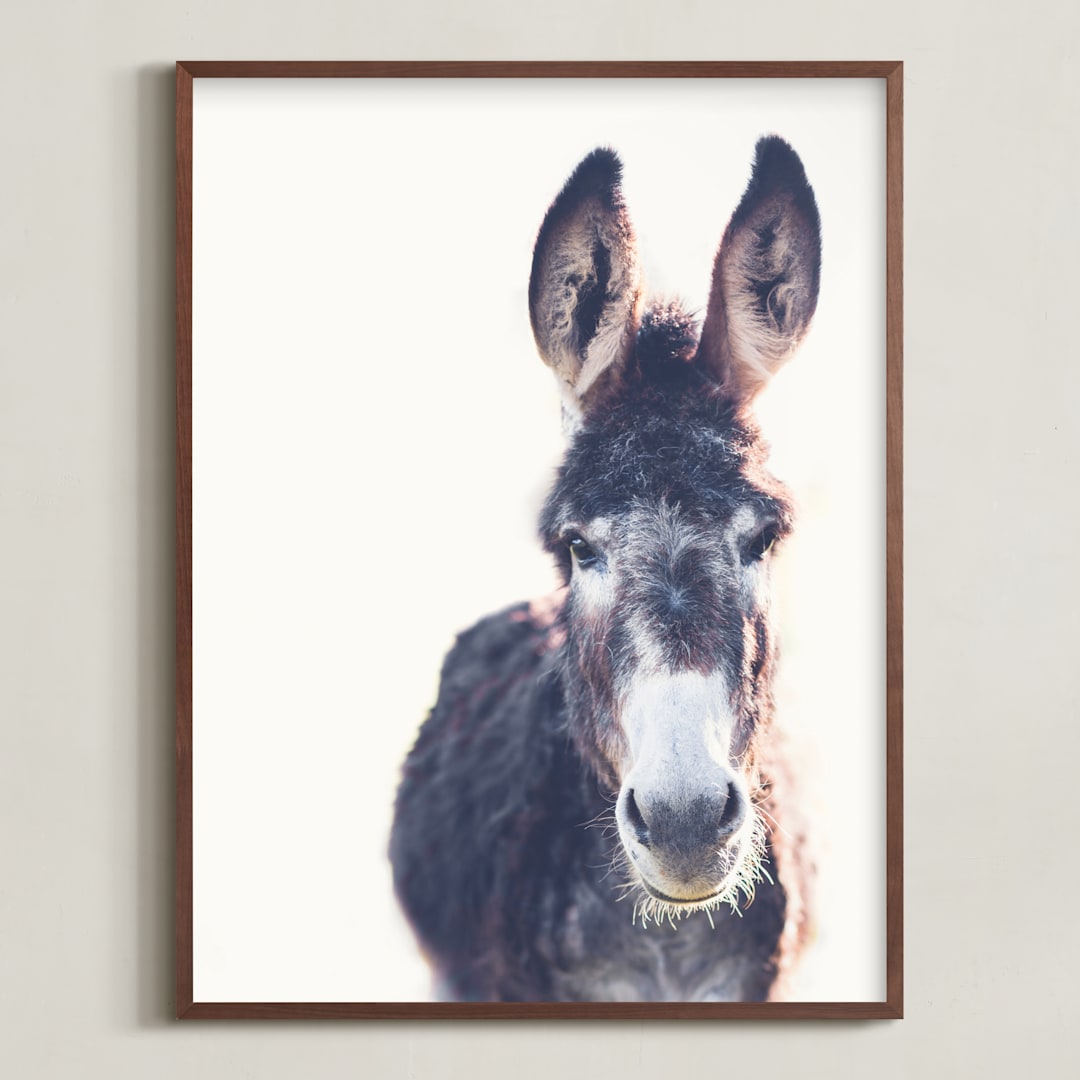 "Jenny" - Art Print in White by Melinda Denison - Framed