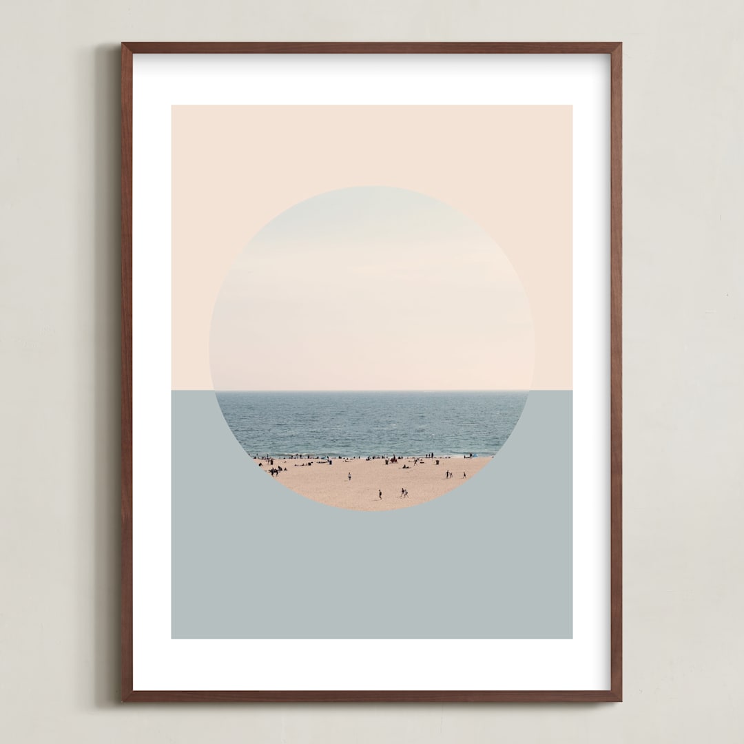 "Endless Horizon" - Art Print in White by Kimberly Young - Framed