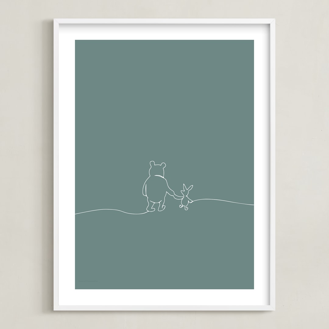 "A Simple Stroll" - Art Print in Forest by Britt Mills - Framed