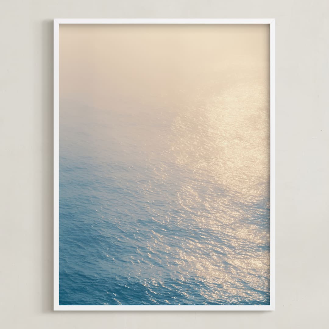 "light dance" - Art Print in Teal by Courtney Crane - Framed