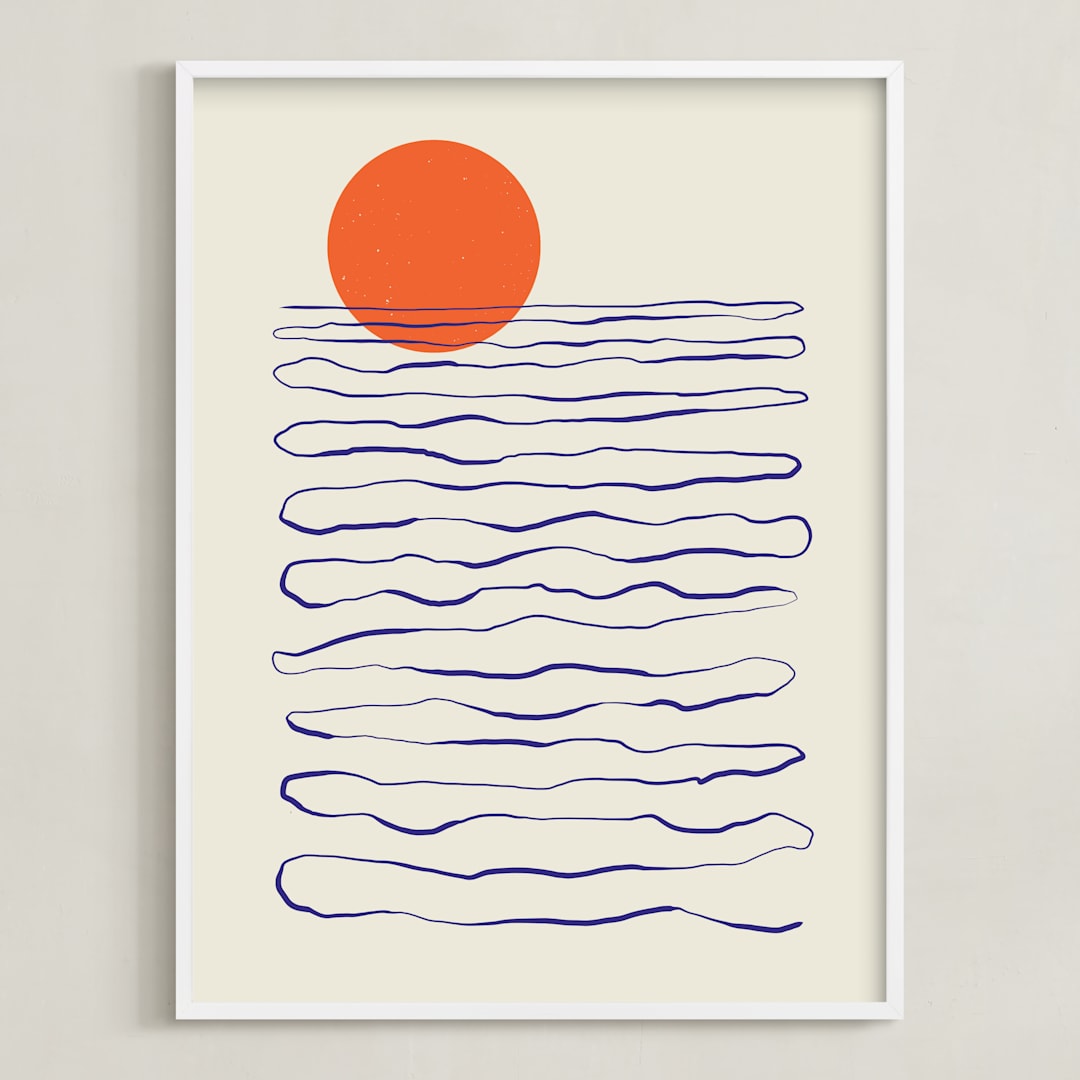 "Infinite Expectation" - Art Print in Tangerine by Adelyn T. - Framed