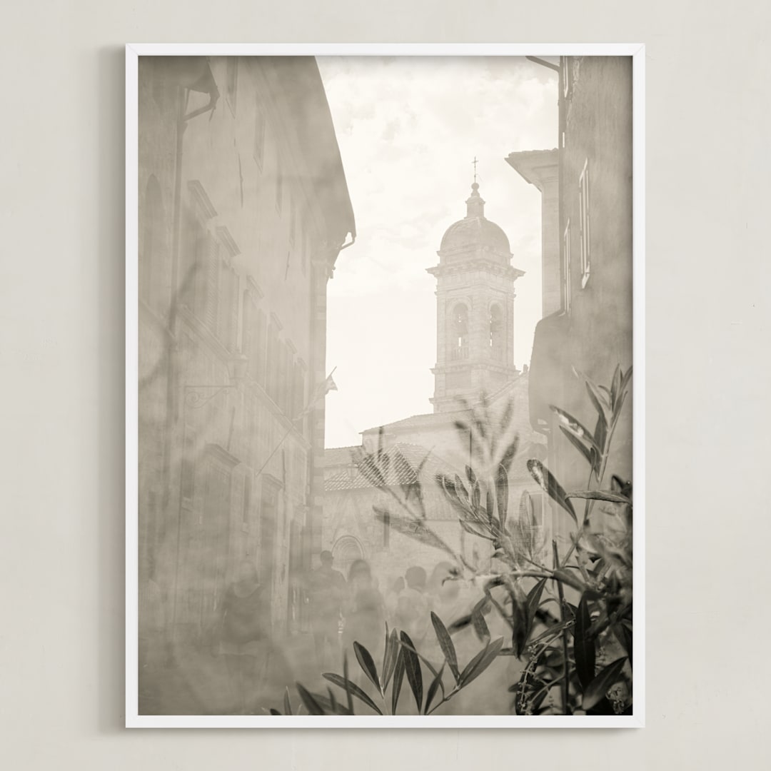 "Quartiere" - Art Print in Cotton Seed by Tania Medeiros - Framed