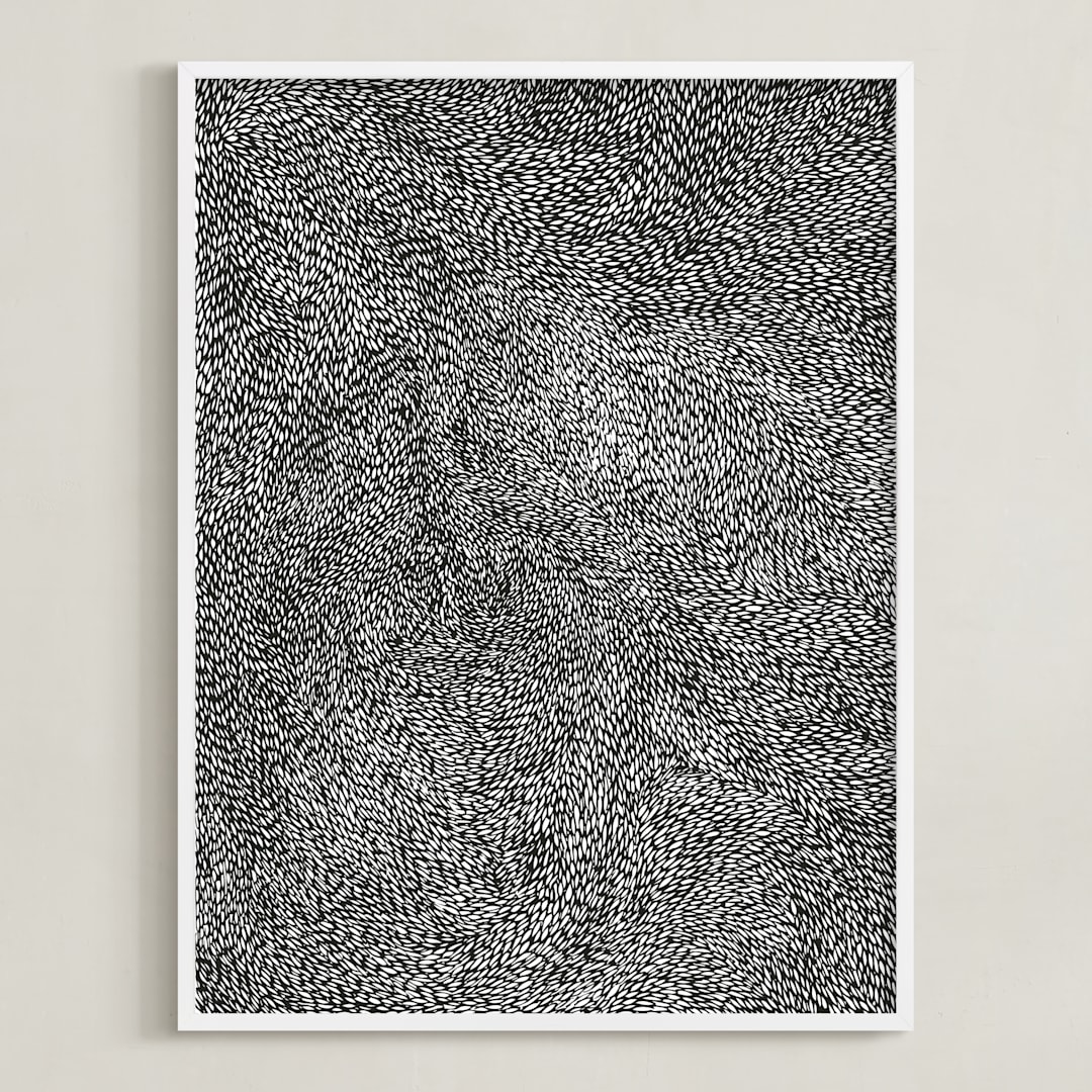 "10,000 Grains" - Art Print in Charcoal by Bryn Wears-Fitipaldi - Framed
