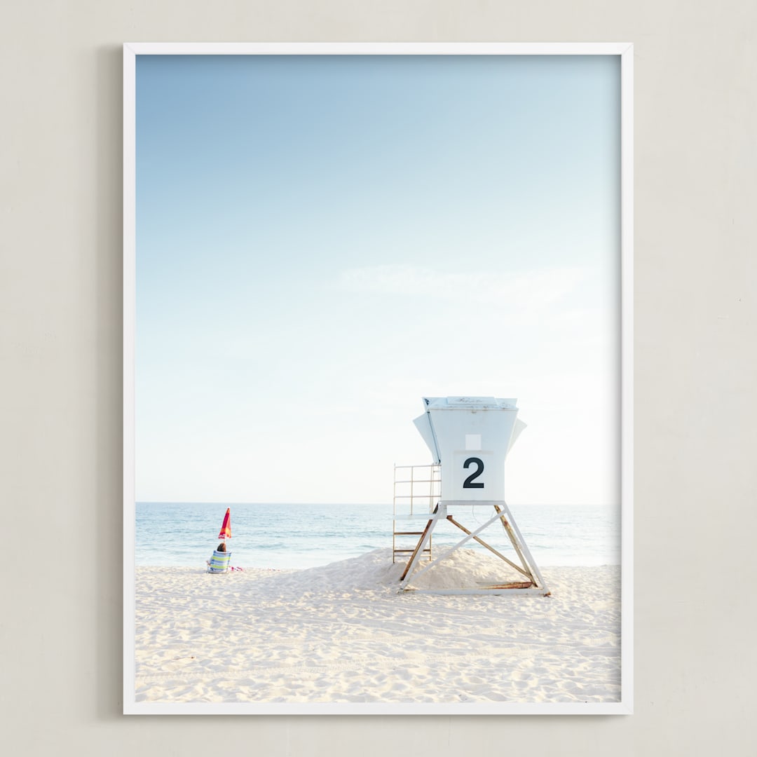 "Tower 2" - Art Print in tower blue by Kamala Nahas - Framed